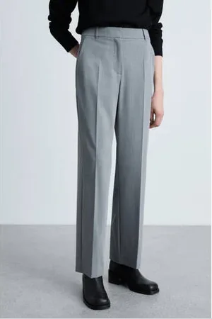 MANGO Straight regular waist pantalon