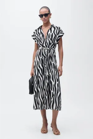 MANGO Blousejurk zwart
