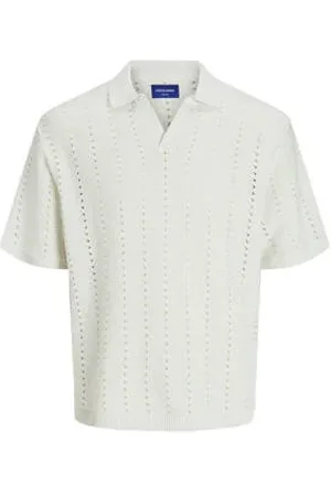 JACK & JONES JUNIOR polo wit gebreid