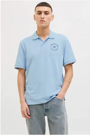 JACK & JONES Regular polo lichtblauw