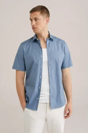 WE Fashion WE Fundamentals casual overhemd blauw