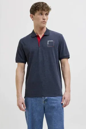 JACK & JONES Regular polo donkerblauw