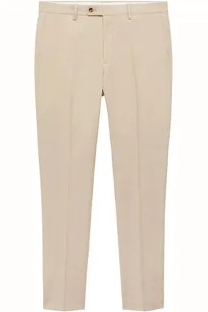 MANGO Slim pantalon beige