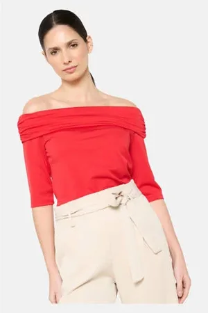 LolaLiza Off shoulder top rood