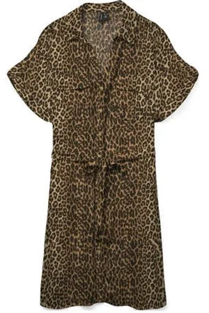 VERO MODA Blousejurk bruin