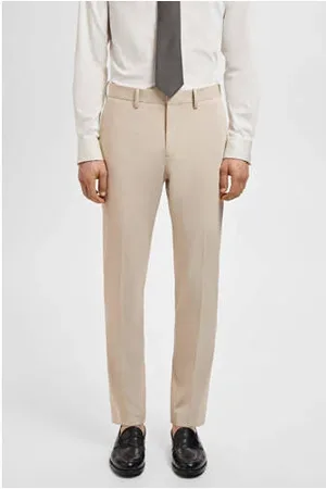 MANGO Super slim pantalon ecru