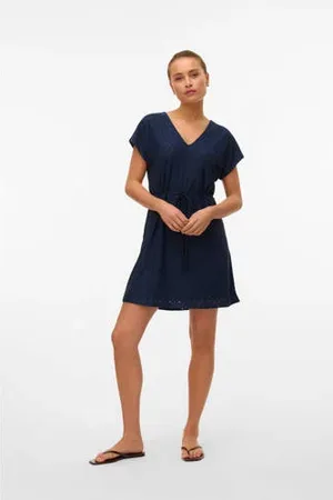 VERO MODA Mini jurk broderie