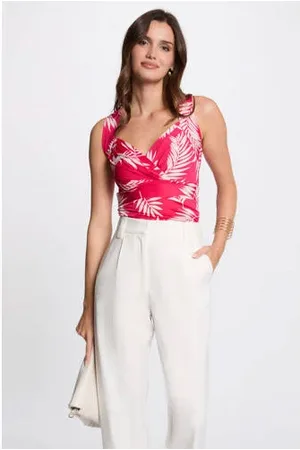 Morgan Mouwloze top roze
