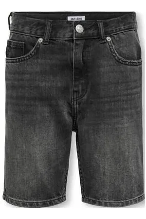 Only & Sons JUNIOR denim short black denim