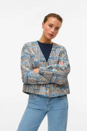 VERO MODA Jasje quilted blauw
