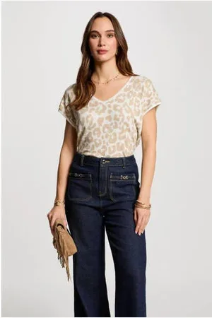 Morgan Top ivoor met lurex