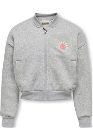 ONLY KIDS GIRL sweatvest grijs melange