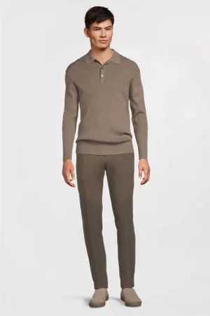 Profuomo Polo gebreid bruin