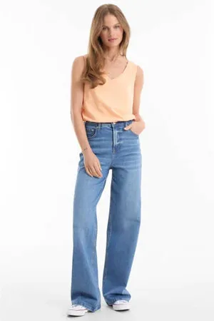 Anytime High waist wide leg jeans