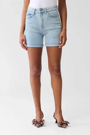 SHOEBY Slim fit denim short light blue