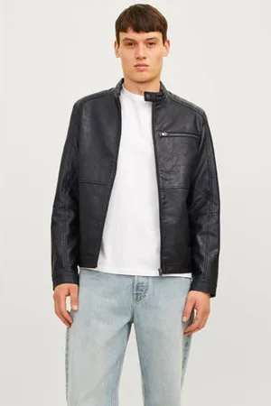 JACK & JONES ESSENTIALS imitatieleren jas