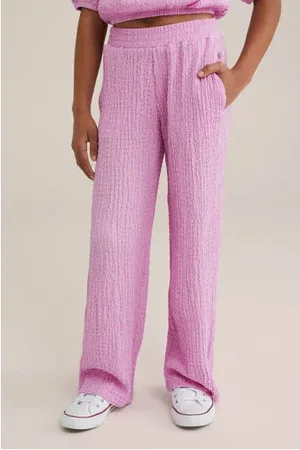 WE Fashion Straight palazzo broek roze