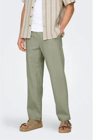 Only & Sons Loose casual broek groen