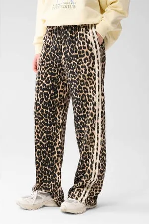 SHOEBY Wide leg high waist broek bruin
