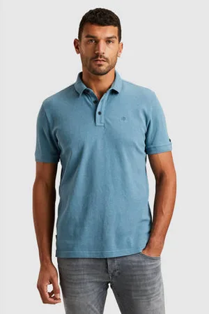 Cast Iron Regular polo blauw