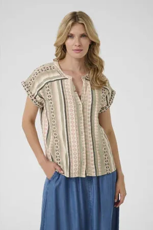 Cream Blouse kaki