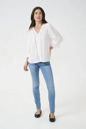 Cream Blouse broderie