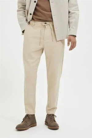 SELECTED Relaxed chino BRODY oatmeal