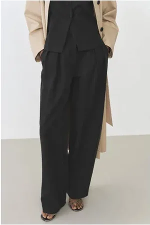 MANGO Wide leg high waist pantalon