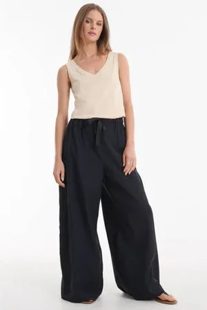 Anytime Linnen wide leg broek