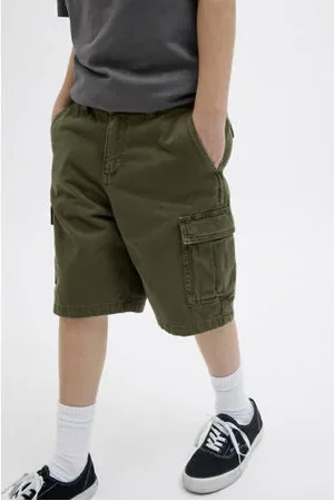 JACK & JONES JUNIOR cargo short donkergroen