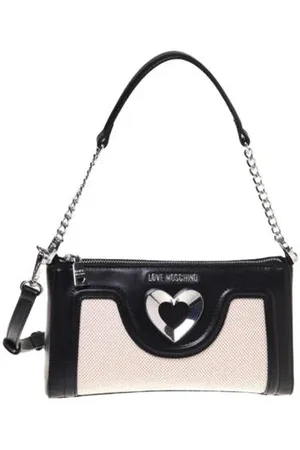 Moschino Schoudertas Graceful zwart/ecru
