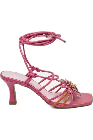 Fabienne Chapot Carrie Heel leren sandalettes