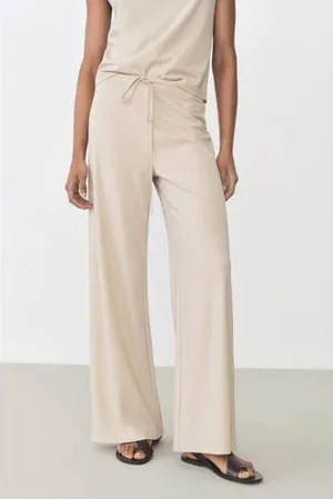 MANGO Regular waist casual broek