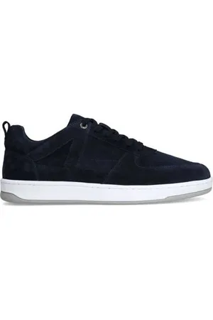 Manfield Suède sneakers donkerblauw