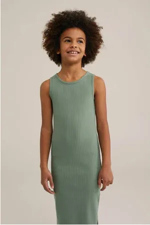 WE Fashion Maxi jurk rib gebreid
