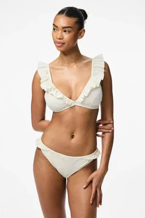 Pieces® Bikinitop PCLADA met ruches