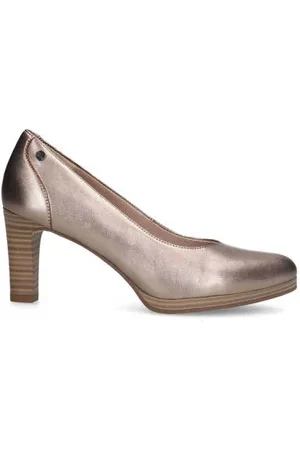 No Stress Leren pumps brons