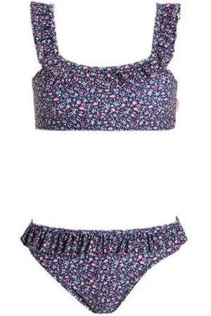 Orange stars Crop bikini met rushes
