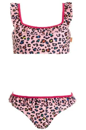 Orange stars Crop bikini met rushes