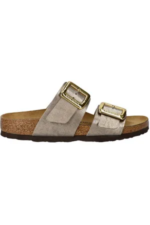 Birkenstock Sydney Cushion Buckle slippers goud