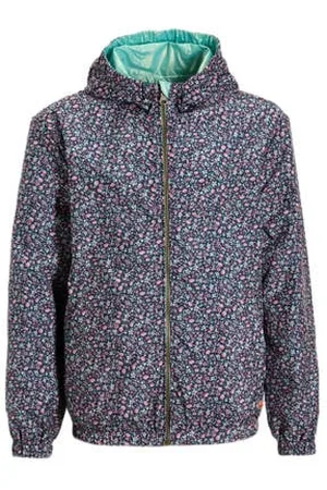 Orange stars Reversible jacket ditsy floral print