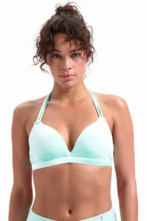 Beachlife Velours voorgevormde halter bikinitop