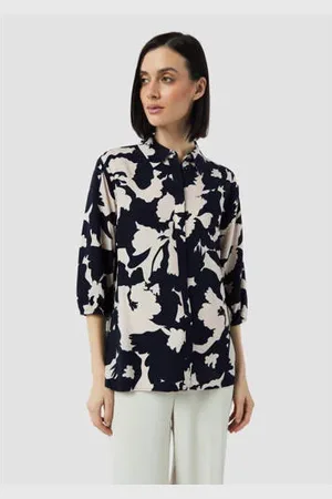 Comma, Blouse donkerblauw
