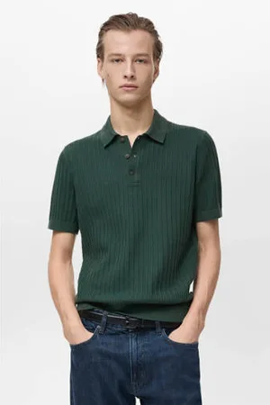 MANGO Regular polo fijn gebreid