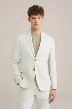 WE Fashion Colbert met textuur ecru