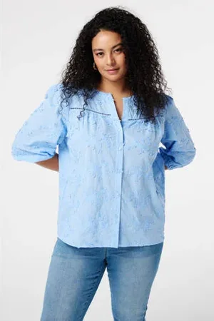 MS Mode Blouse lichtblauw