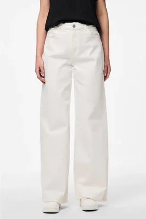Pieces® High waist witte jeans