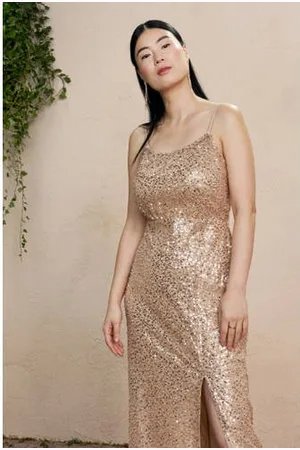 WE Fashion Galajurk met pailletten goud