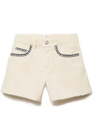 MANGO Denim short beige