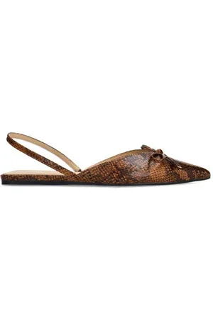 Sacha Slingback loafers met slangenprint